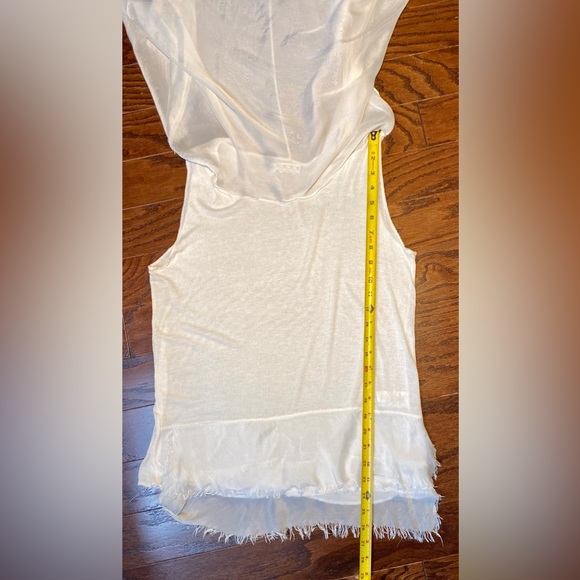 Silk White Blouse with Layered Hem made in Italy - Picture 12 of 13